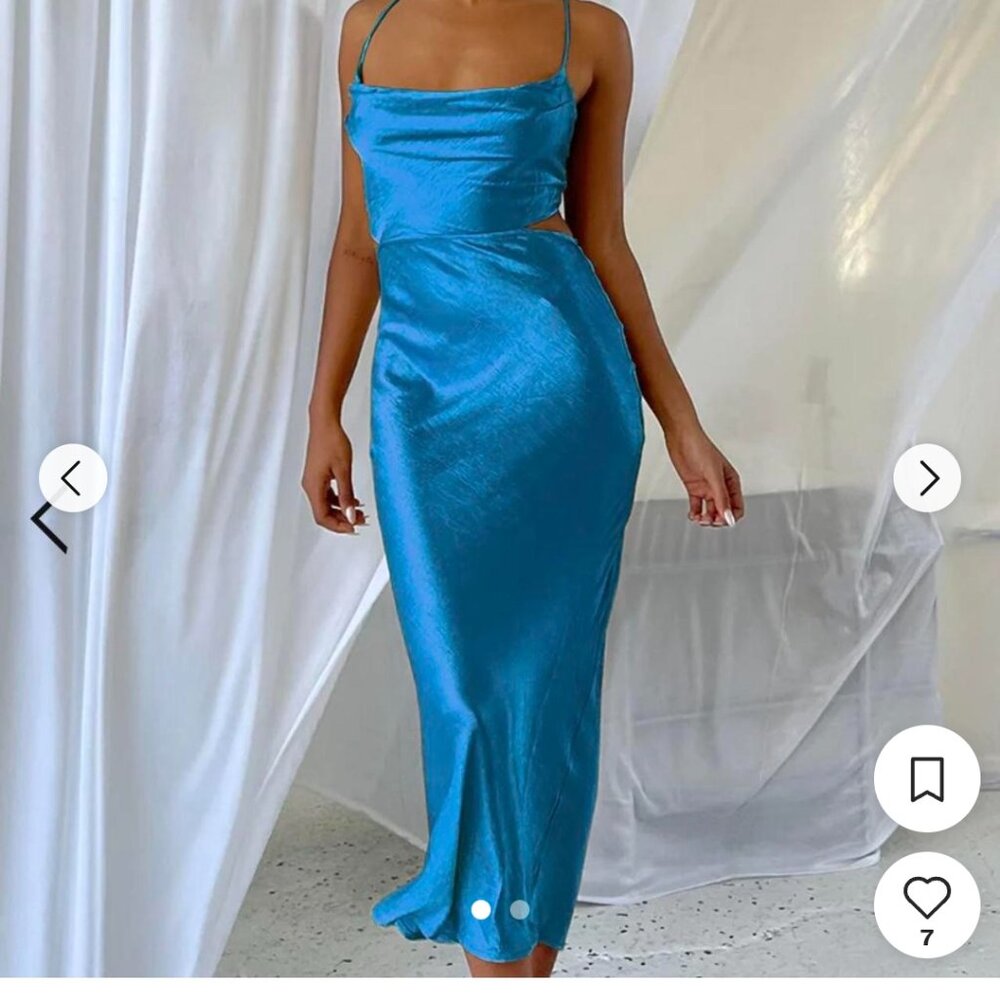 Medium Runaway The Label Chaya slip dress-Ocean
